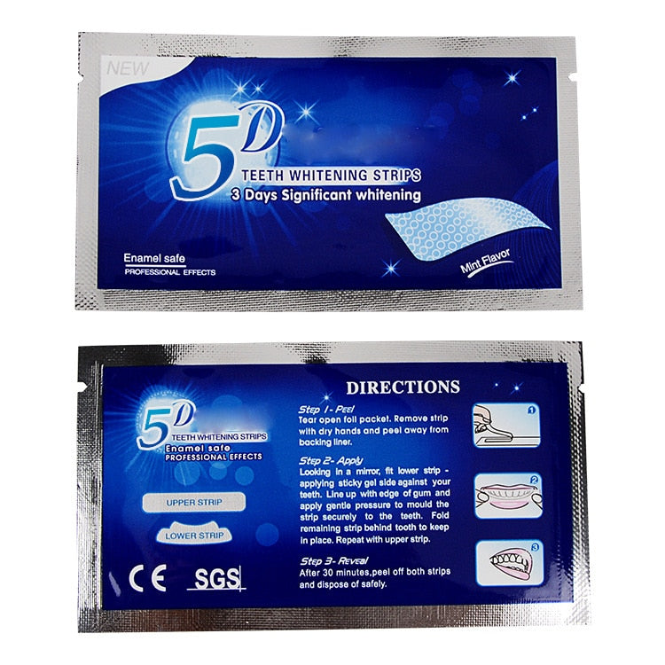 5D WHITE® - Fita Clareadora Dental (Clareamento instantâneo)