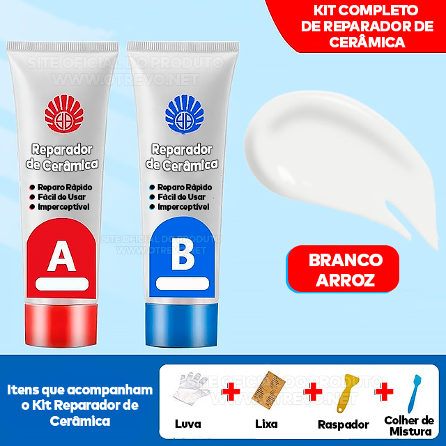 Kit Completo Reparador de Cerâmica - ®Ceramex Pro REPARAÇÃO TOTAL