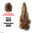 Aplique Rabo de Cavalo Super Natural Ondulado  + Presilha Embutida - ® HairGirl  (FIBRAS FIOS PREMIUM)