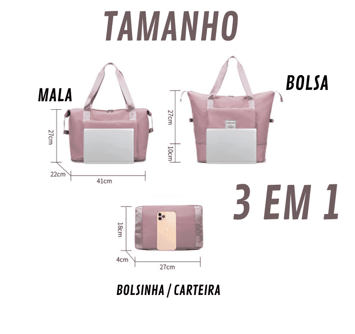 Bolsa Expansível Estilosa a Prova D'Água 3 em 1 ®Expensive Bag