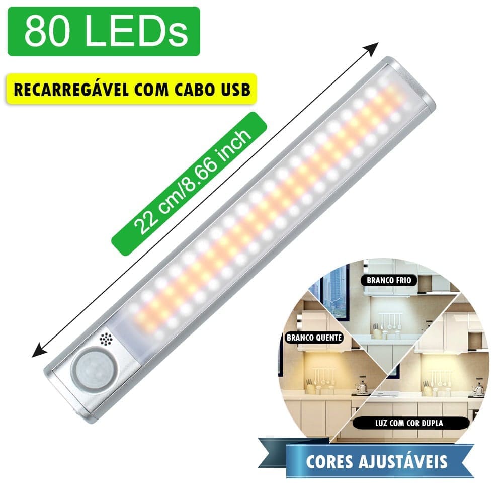 Luz Led Inteligente com Sensor de Movimento 2 EM 1