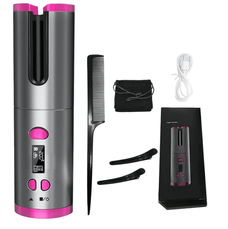 Modelador de Cachos Portátil Sem Fio 4 em 1 - HairCurler®