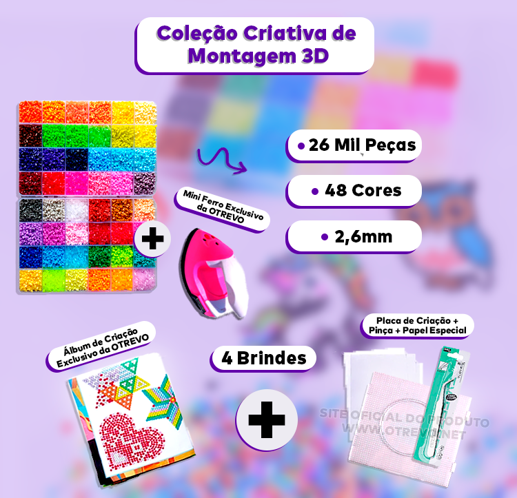 Coleção Criativa de Montagem 3D - ®MagicWorld (ULTIMO DIA DE PROMOÇÃO)