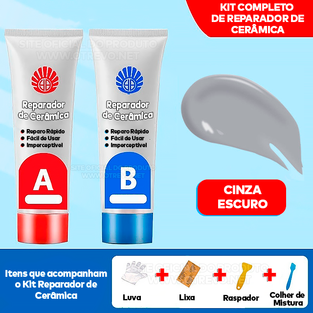 Kit Completo Reparador de Cerâmica - ®Ceramex Pro REPARAÇÃO TOTAL