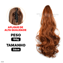 Aplique Rabo de Cavalo Super Natural Ondulado  + Presilha Embutida - ® HairGirl  (FIBRAS FIOS PREMIUM)