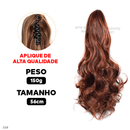 Aplique Rabo de Cavalo Super Natural Ondulado  + Presilha Embutida - ® HairGirl  (FIBRAS FIOS PREMIUM)