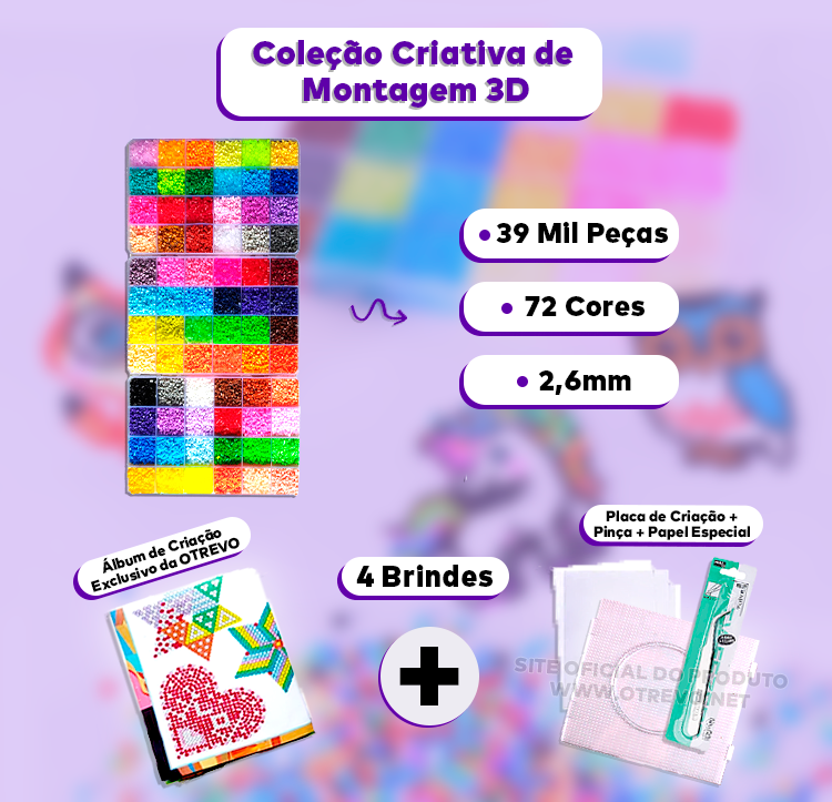 Coleção Criativa de Montagem 3D - ®MagicWorld (ULTIMO DIA DE PROMOÇÃO)