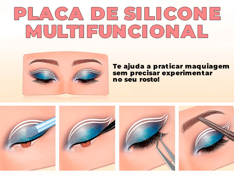 Placa De Silicone 3D Para Prática de Maquiagem - ®BeautyFace