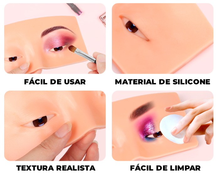 Placa De Silicone 3D Para Prática de Maquiagem - ®BeautyFace