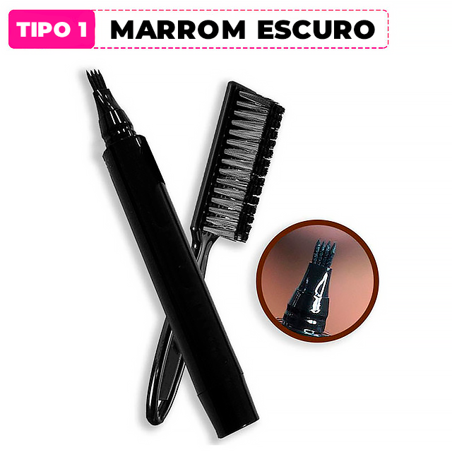 Caneta Fio a Fio Para Preenchimento de Barba e Sobrancelha - ®Penmax