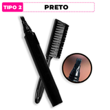 Caneta Marrom Escura + Escova Modeladora (BRINDE)