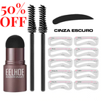 Kit Sobrancelha Perfeita + 10 Moldes + Brinde