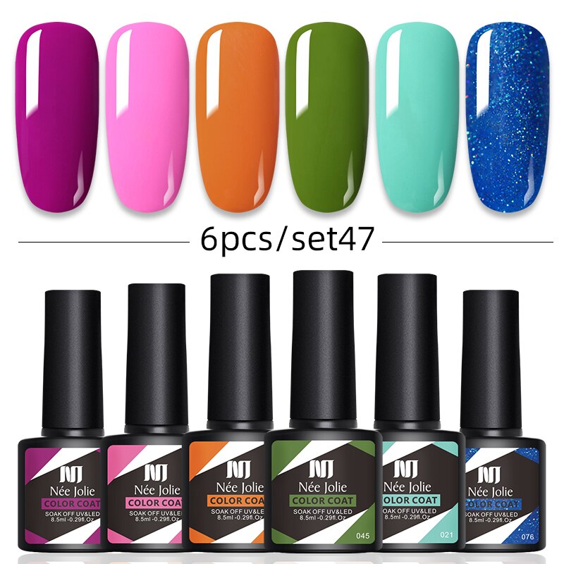 Kit Poligel Com 6 Cores Cada Set - LuxGel Née