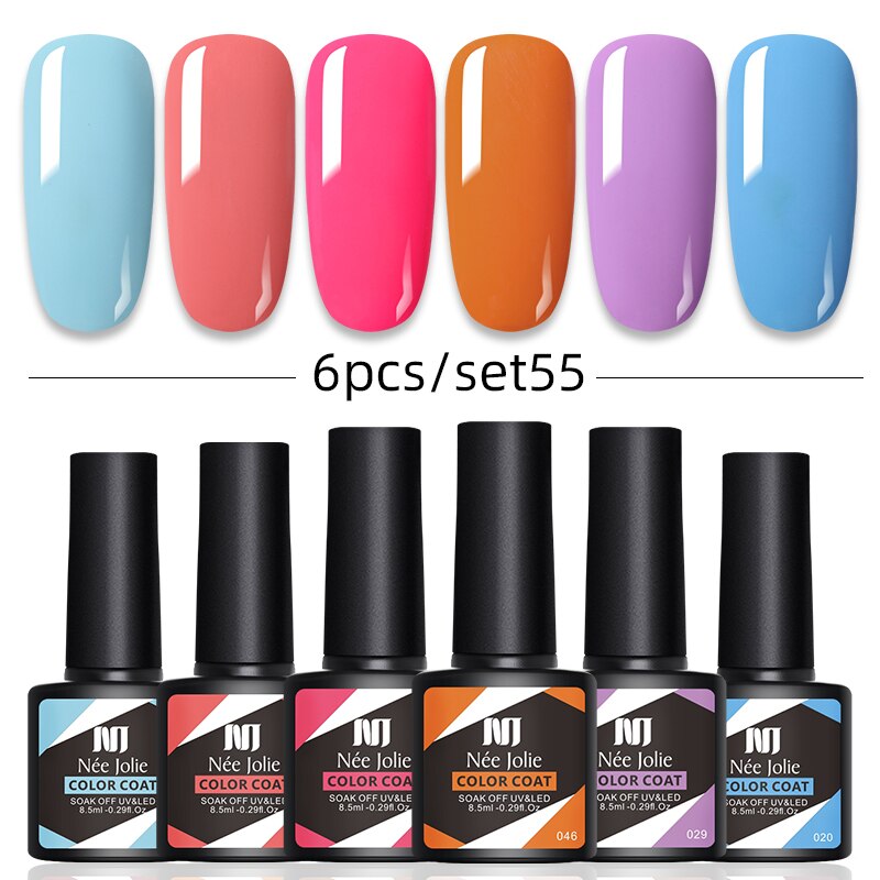 Kit Poligel Com 6 Cores Cada Set - LuxGel Née