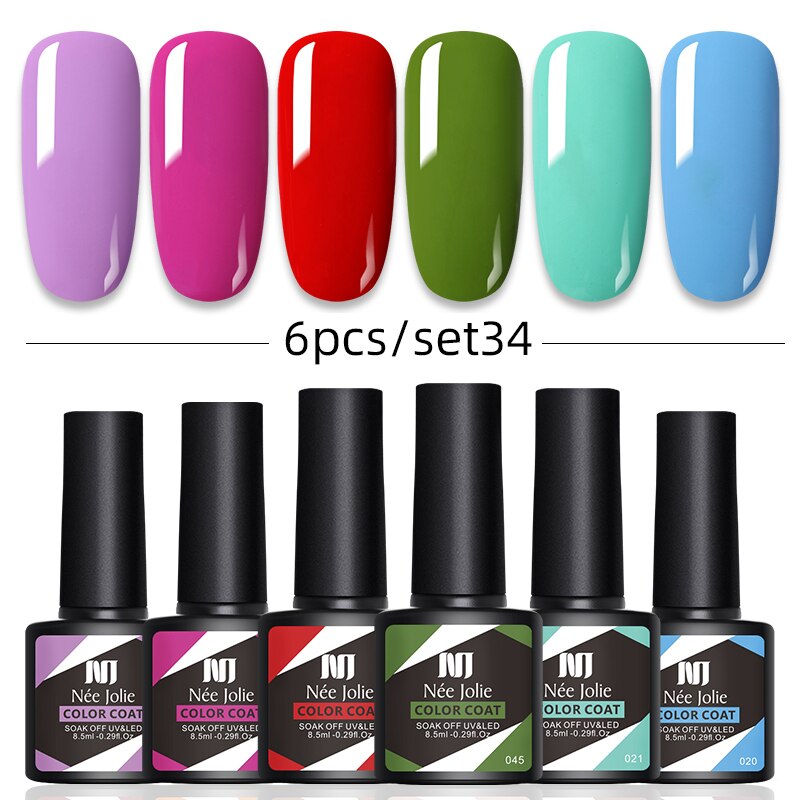 Kit Poligel Com 6 Cores Cada Set - LuxGel Née