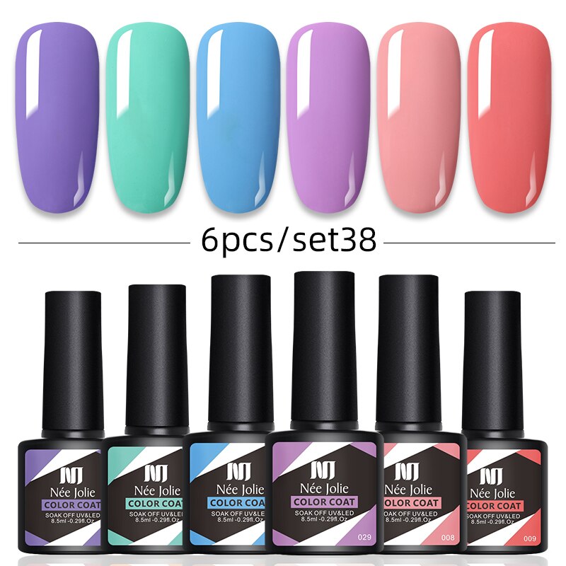 Kit Poligel Com 6 Cores Cada Set - LuxGel Née