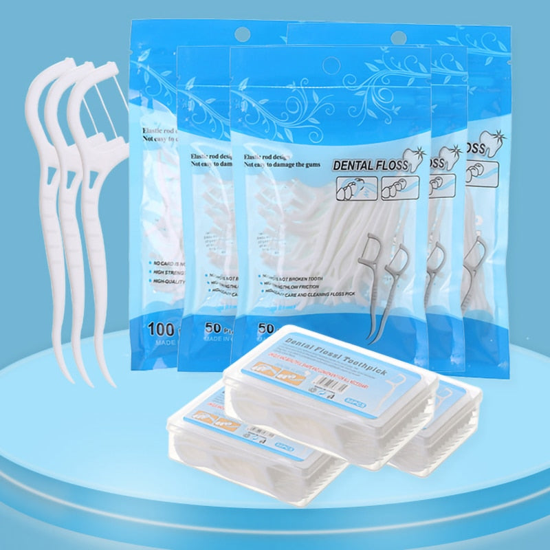 Fio Dental Flosser Ultra Deslizante Kit com 100 Peças - ®Superflosser