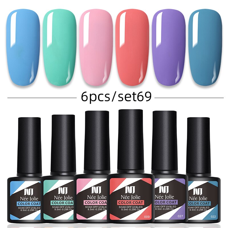 Kit Poligel Com 6 Cores Cada Set - LuxGel Née