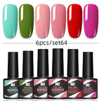 Kit Poligel Com 6 Cores Cada Set - LuxGel Née