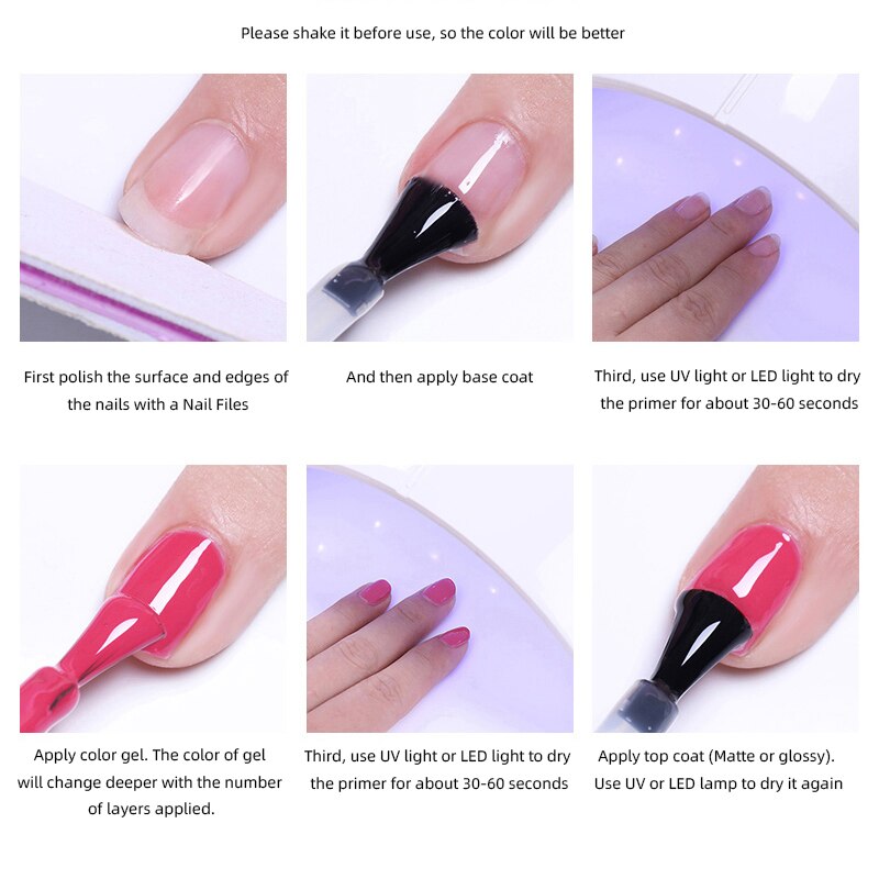 Kit Poligel Com 6 Cores Cada Set - LuxGel Née