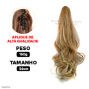 Aplique Rabo de Cavalo Super Natural Ondulado  + Presilha Embutida - ® HairGirl  (FIBRAS FIOS PREMIUM)