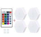 Luminaria Led Hexagonal Com TouchScreen e 16 Cores + Controle Remoto - LedMax®