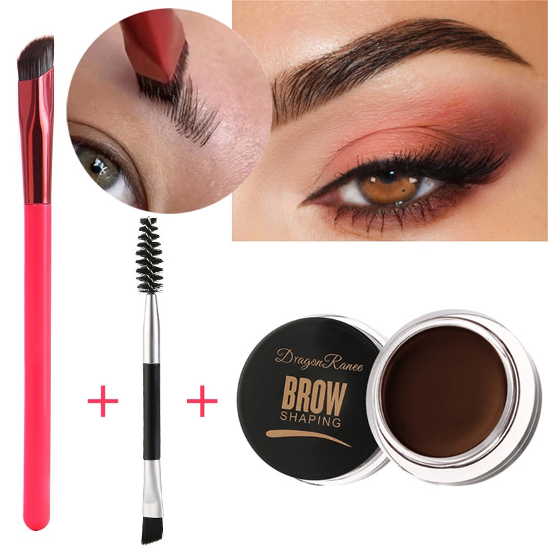 Kit Escova Pincel Angular Para Sobrancelhas + 2 Brindes - ®EyesBeauty