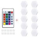 Luminaria Led Hexagonal Com TouchScreen e 16 Cores + Controle Remoto - LedMax®