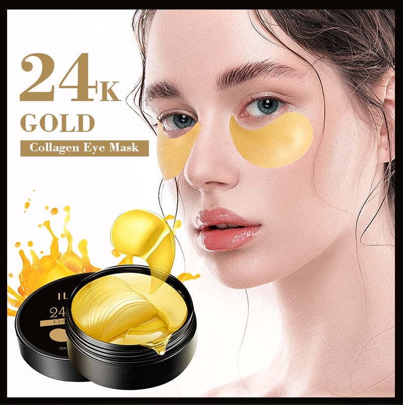 Mascara de Colágeno Anti Olheira Inchaço e Rugas - 24KGold (PELE 100% MAIS JOVEM)