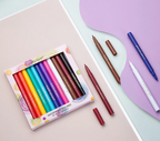 Kit com 12 Delineadores Coloridos 100% Á Prova D'agua ®HandaiyanColor