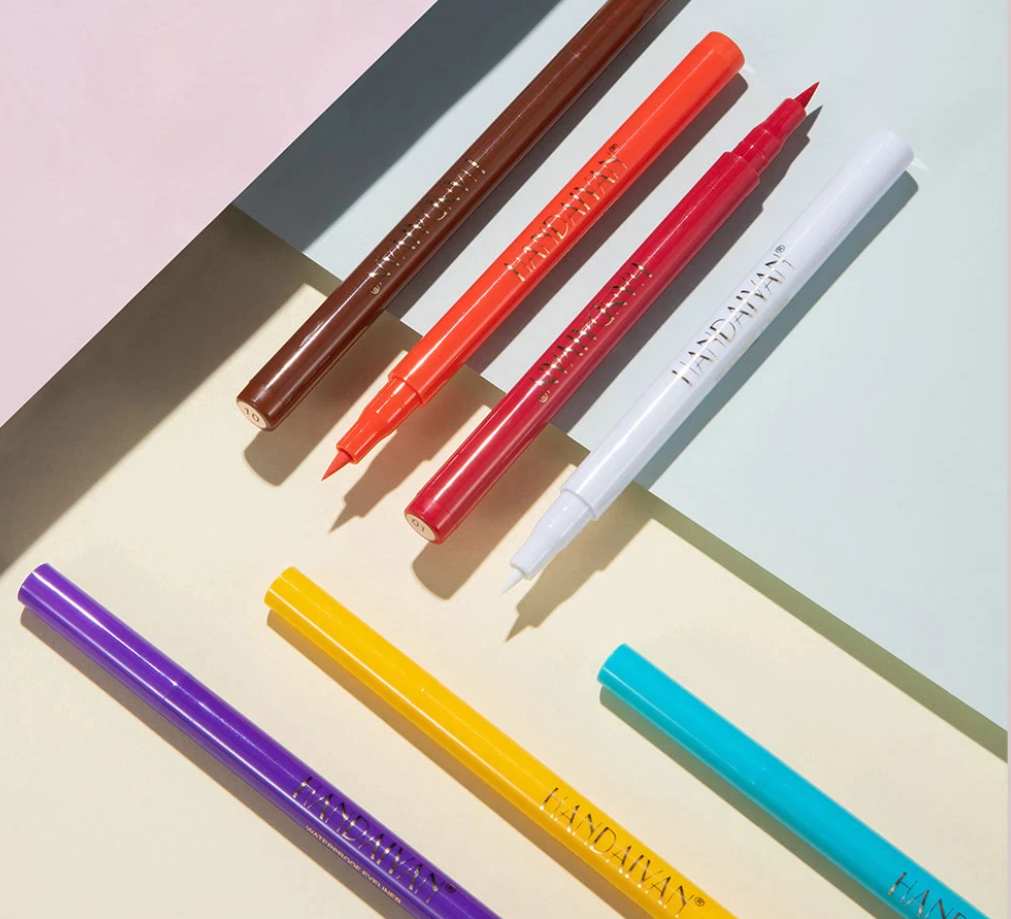 Kit com 12 Delineadores Coloridos 100% Á Prova D'agua ®HandaiyanColor
