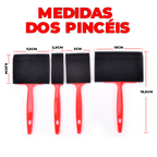 Kit 4 Pincéis de Espuma Mousse Reta - ®SpeedPint