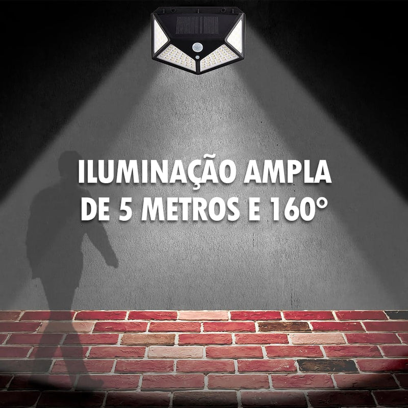 Luminária Solar 100 Led Sem Fio Automática ®LightAll