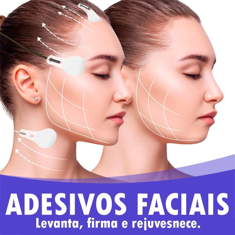 Adesivos invisíveis para levantamento de rosto - FaceLift® (Acaba com pé de galinha)