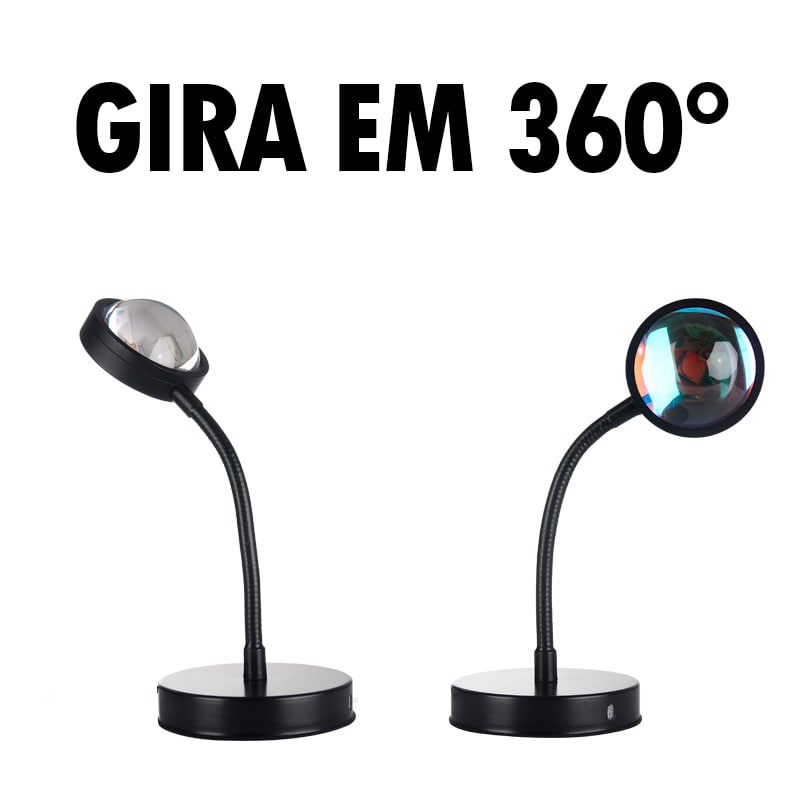 Lâmpada de pôr do sol ®SunsetSun - rotação 360 graus, USB