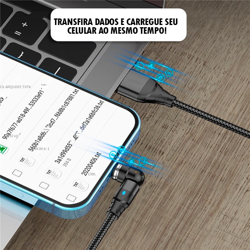 Cabo usb magnético para carregamento rápido ®MagneticCable (SUPER RESISTENTE)