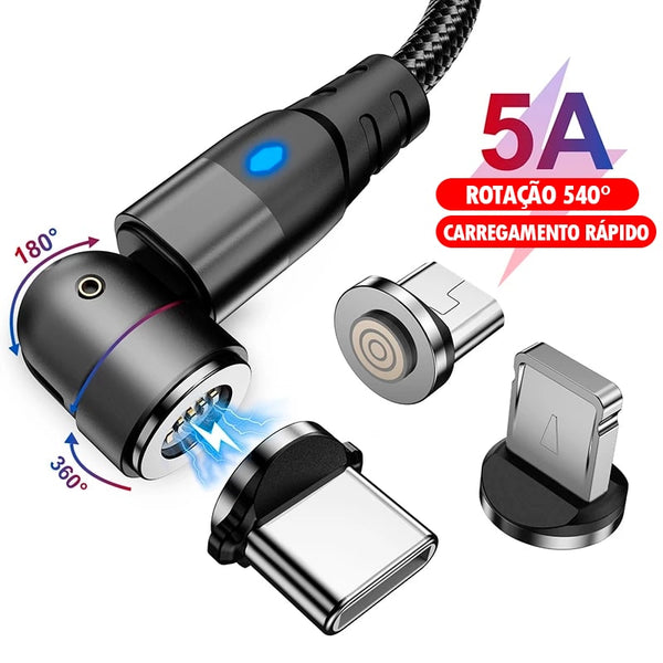 Cabo usb magnético para carregamento rápido ®MagneticCable (SUPER RESISTENTE)