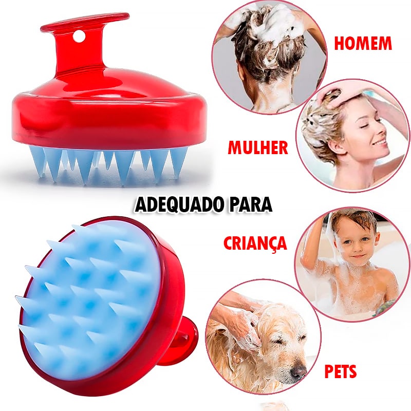 Escova Massageadora 3 em 1  antifrizz anticaspa antiqueda  -  HairCare® (LANÇAMENTO 2022)