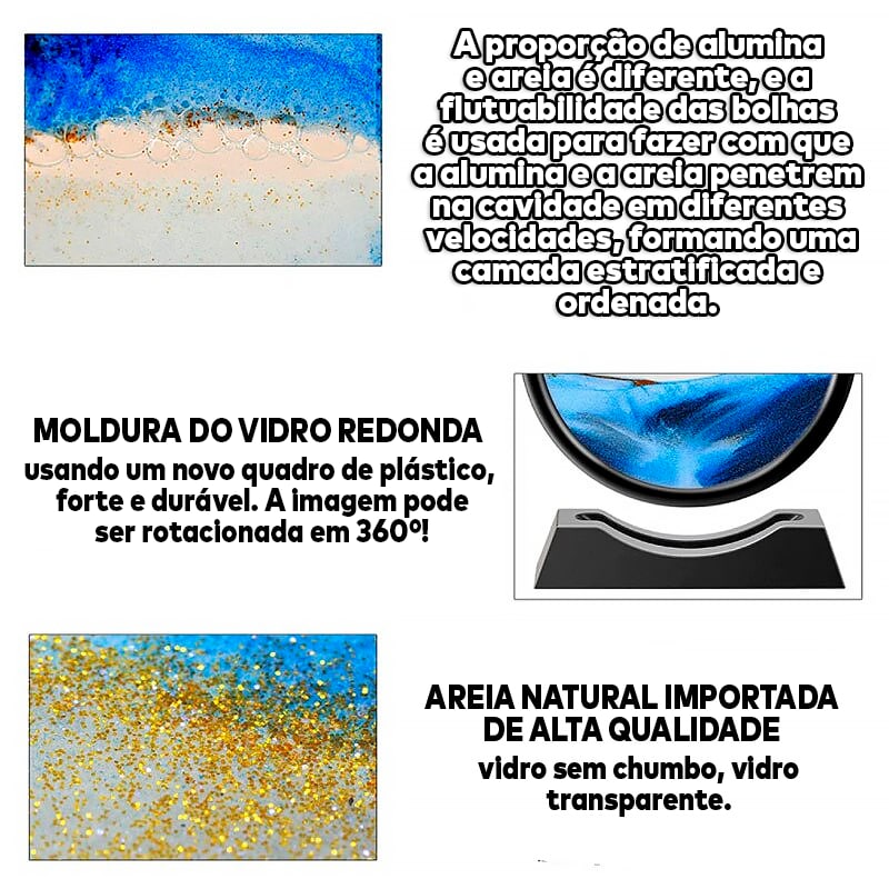 Ampulheta Decorativa Dunas de Areia