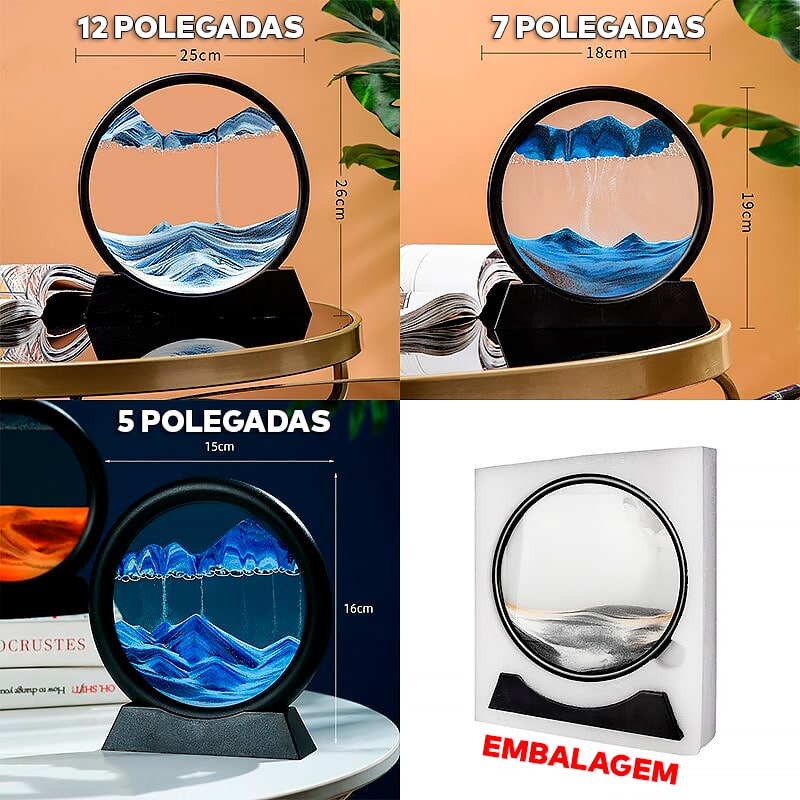 Ampulheta Decorativa Dunas de Areia