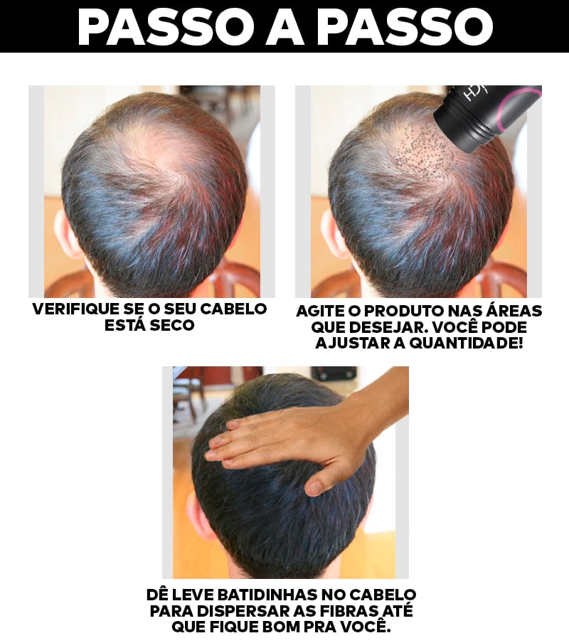 Queratina em pó Para Falhas no Cabelo  - TOPHAIR®