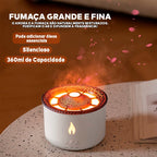Umidificador de Ar Difusor de Aromas com Chama Vulcão ®RelaxVulcano