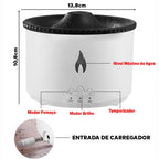 Umidificador de Ar Difusor de Aromas com Chama Vulcão ®RelaxVulcano