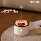 Umidificador de Ar Difusor de Aromas com Chama Vulcão ®RelaxVulcano