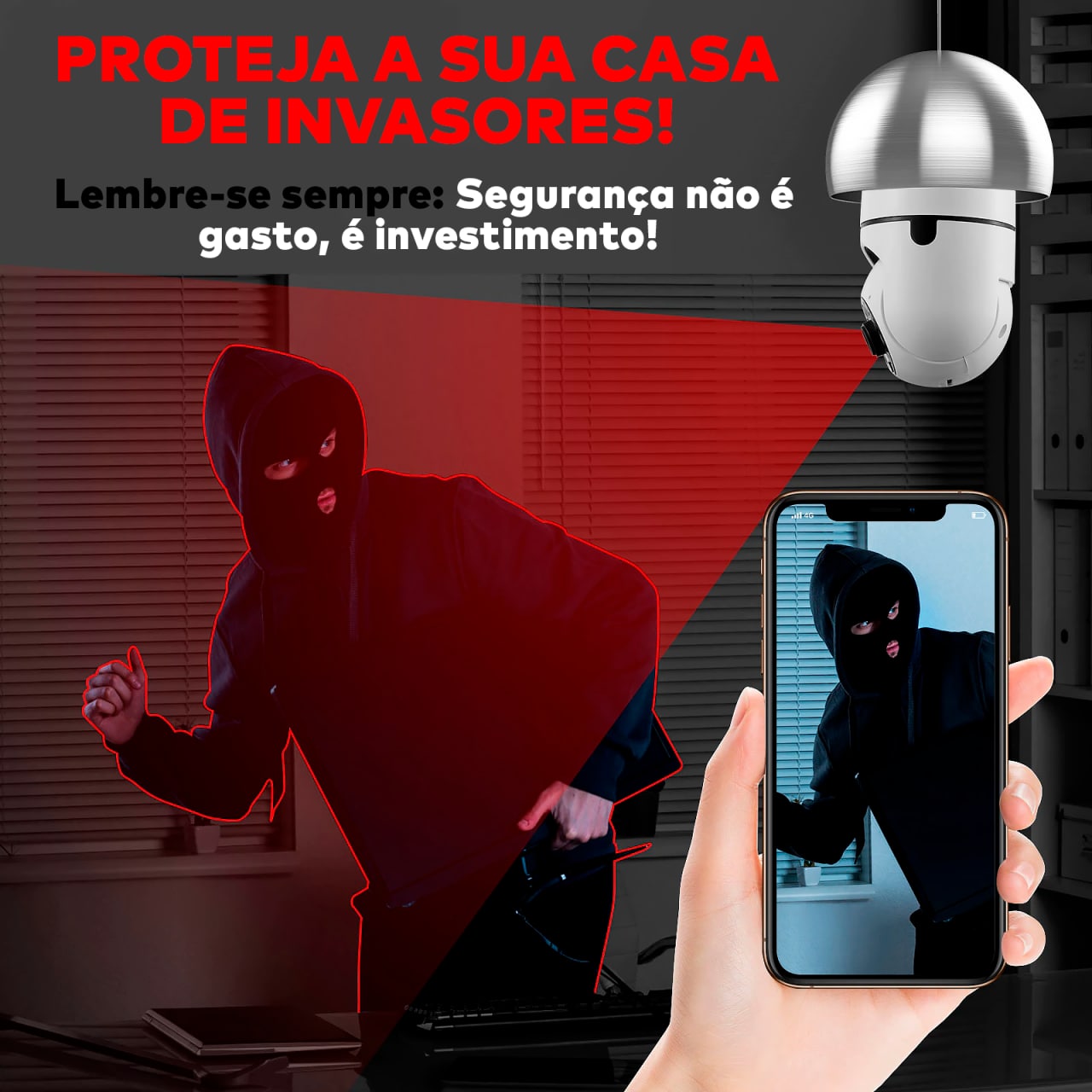 Camera de segurança de alta resolução full HD ®MAXSECURITY