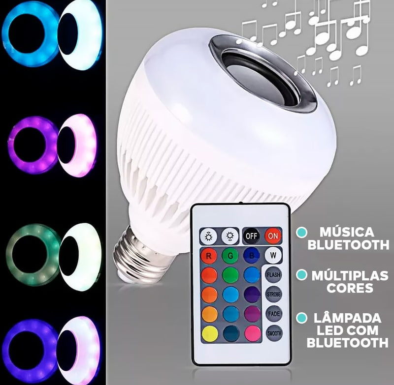 Lâmpada Led Com Som Bluetooth RGB - ®SoundLamp (VARIAS CORES)