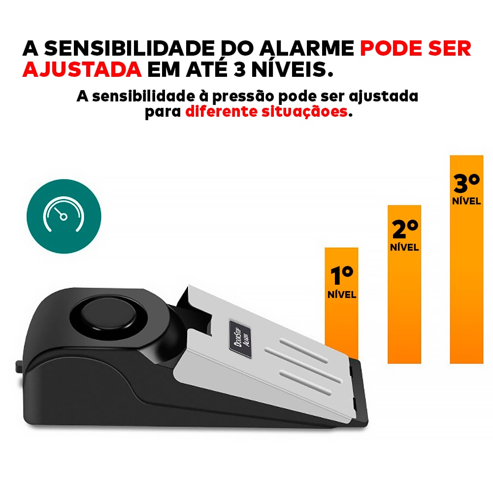 Alarme Batente Inteligente Para Portas e Janelas Sensor Sonoro Anti Roubo - MaxAlarme®