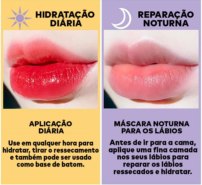 Brilho Hidratante Labial com Própolis e Geleia Real ®HidraMel (Máscara Antirrugas Labial)