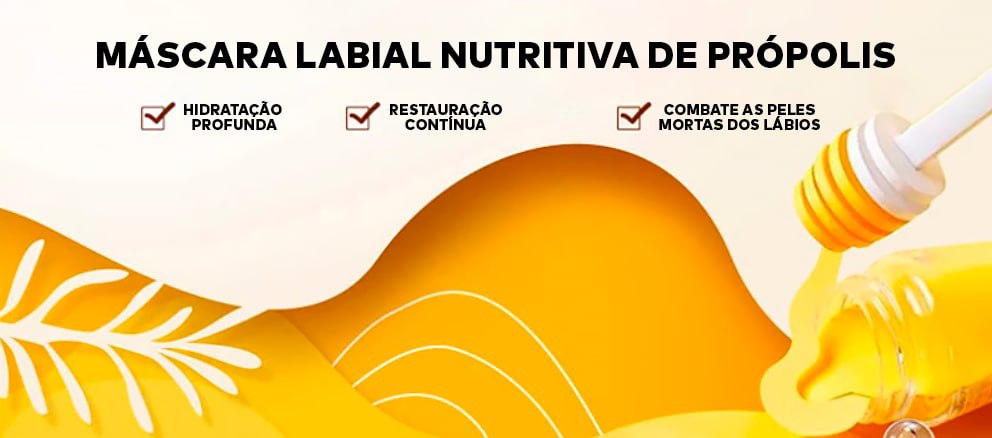 Brilho Hidratante Labial com Própolis e Geleia Real ®HidraMel (Máscara Antirrugas Labial)