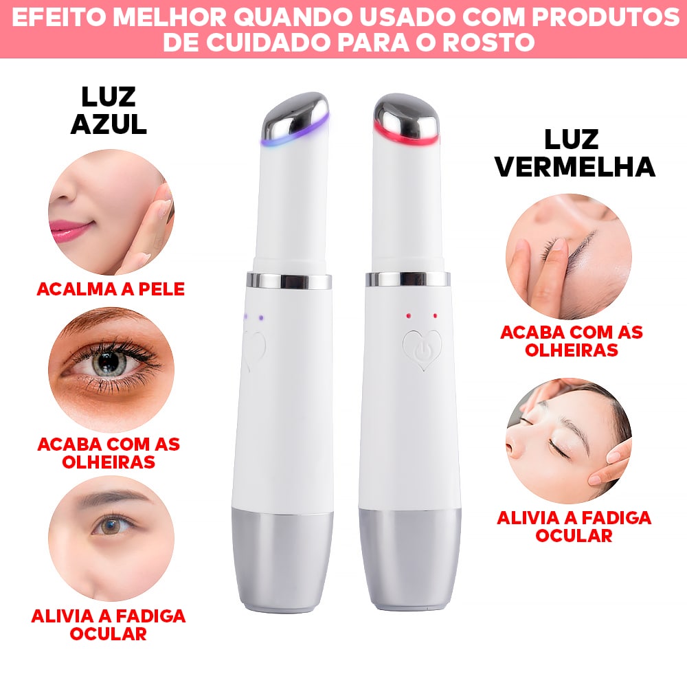 Caneta Massageadora Iônica Anti Rugas e Olheiras ®YoungBeutry (PELE 100% MAIS JOVEM)